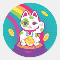 Gato afortunado Maneki Neko Buena Luck Pot de oro