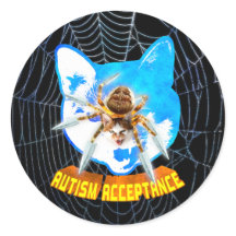 Gato Araña Hoja Afilada de Aceptación del Autismo