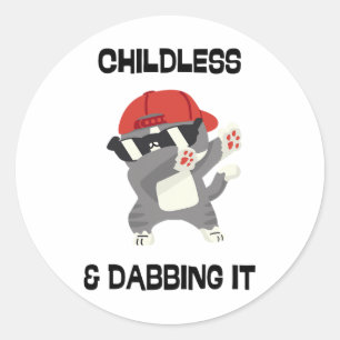 Pegatina Redonda Gato De Dabbing Para Niñas Sin Hijos Harris Fan