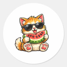 Gato de sandía genial