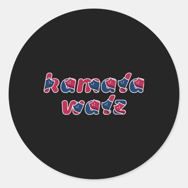 Pegatina Redonda Gato Lady Kamala Walz El entrenador 2024 (Anverso)