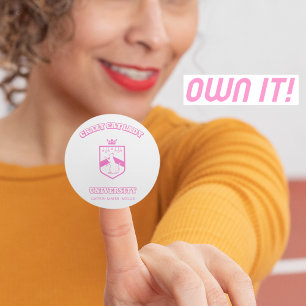 Pegatina Redonda Gato loco Lady Gato Lady Gato Gato