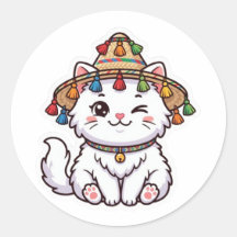 Gato marroquí Kawaii lindo con NSticker tradiciona