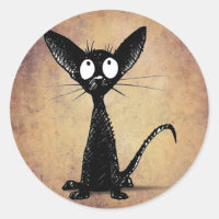 Gato negro divertido