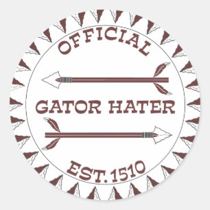 Pegatina Redonda Gator-Hater-est-garnet
