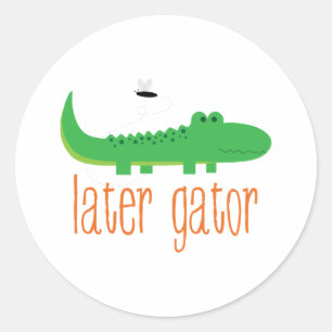 Pegatina Redonda Gator posterior