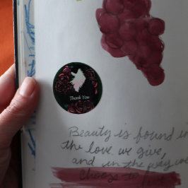 Pegatina Redonda Gatos del gato del tuxedo gatos de gatitos blancos