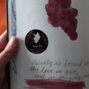 Pegatina Redonda Gatos del gato del tuxedo gatos de gatitos blancos