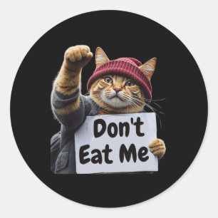 Pegatina Redonda Gatos No Me Coman Para Trump 2024 Trump O El Tranv