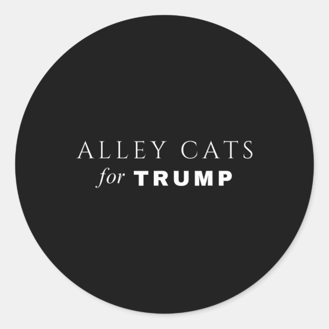 Pegatina Redonda Gatos Para Trump Biden Hacen De Estados Unidos Gra (Anverso)