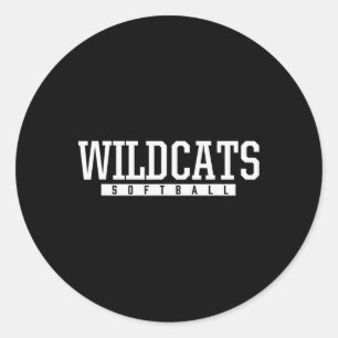 Pegatina Redonda Gatos Salvajes de Shelby County Softll Hs
