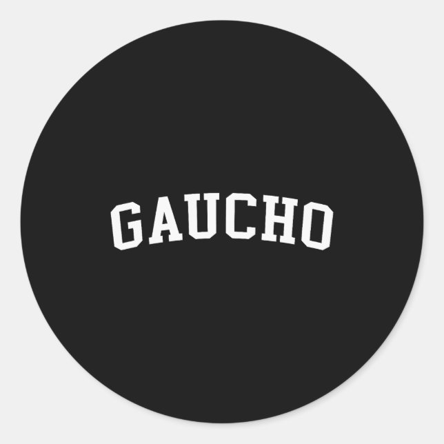 Pegatina Redonda Gaucho  (Anverso)
