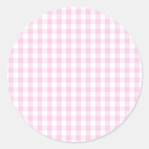 Pegatina Redonda gavilán blanco y rosa claro