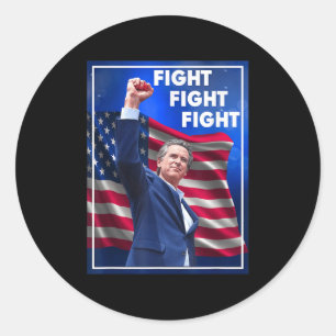 Pegatina Redonda Gavin Newsom Lucha Lucha Lucha, Divertido Sarcásti
