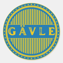 Pegatina Redonda Gävle City Pride Emblem – Swedish Identity
