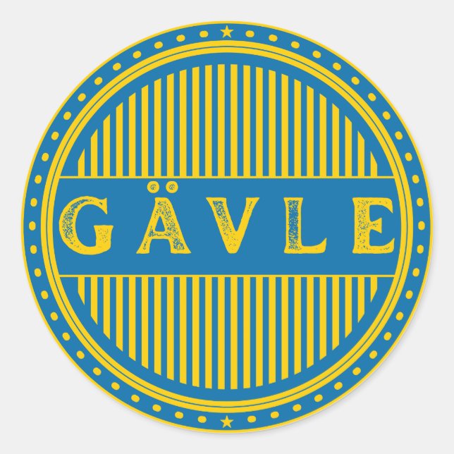 Pegatina Redonda Gävle City Pride Emblem – Swedish Identity (Anverso)