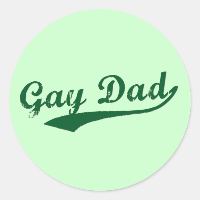 Pegatina Redonda Gay Dad (Anverso)
