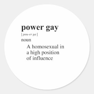 PEGATINA REDONDA GAY DE PODER