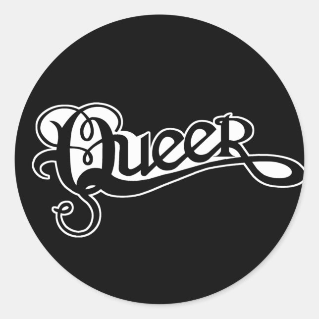 Pegatina Redonda GAY STICKERS - Queer 01 (Anverso)
