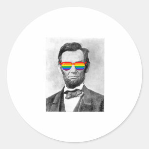 Pegatina Redonda Gaybraham Lincoln
