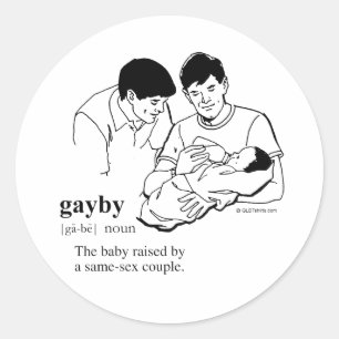 Pegatina Redonda GAYBY (Gay)