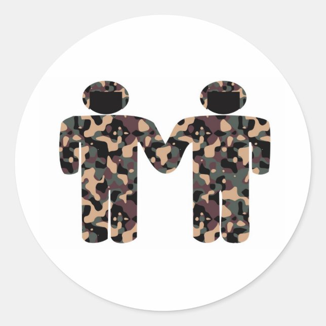 Pegatina Redonda Gays in uniform (Anverso)