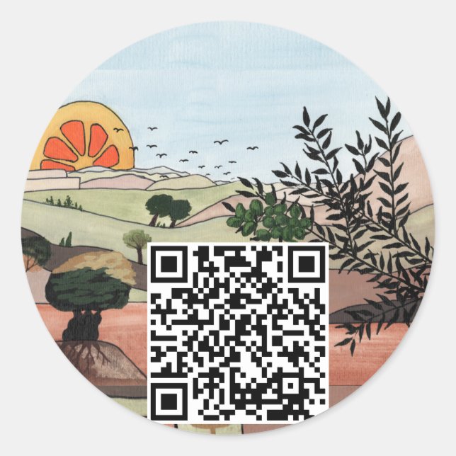 Pegatina Redonda Gaza Sticker (Anverso)