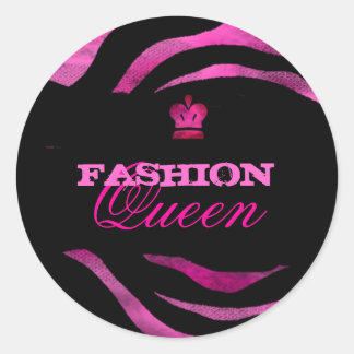 Pegatina Redonda GC Luscious PInk Grunge Queen
