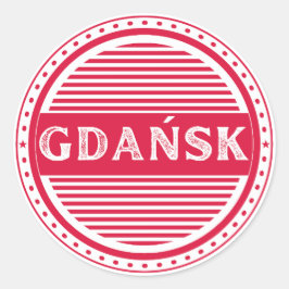 Pegatina Redonda Gdansk City Pride Emblem – Polish Identity