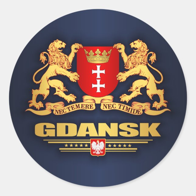Pegatina Redonda Gdansk COA (Anverso)