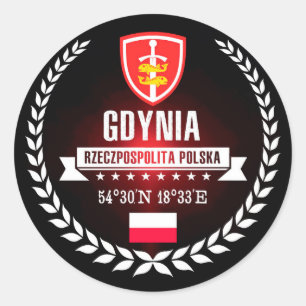 Pegatina Redonda Gdynia