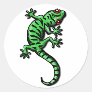 Pegatina Redonda gecko
