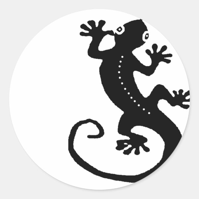 Pegatina Redonda Gecko 1 (Anverso)