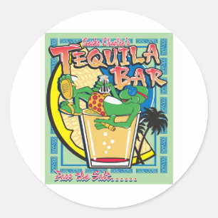 Pegatina Redonda Gecko Charlies Margarita Bar