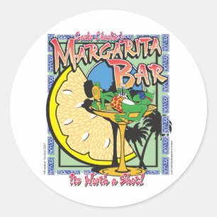 Pegatina Redonda Gecko-margarita-LIMEDESIGN