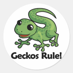 Pegatina Redonda ¡Geckos Regla!