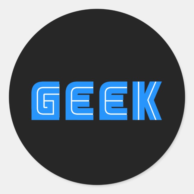 Pegatina Redonda Geek (Anverso)