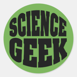 Pegatina Redonda Geek de ciencia
