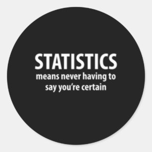 Pegatina Redonda Geek de ciencias de matemáticas de estadísticas