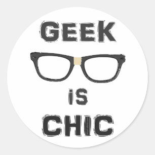Pegatina Redonda Geek es Moda