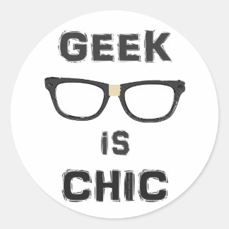 Pegatina Redonda Geek es Moda