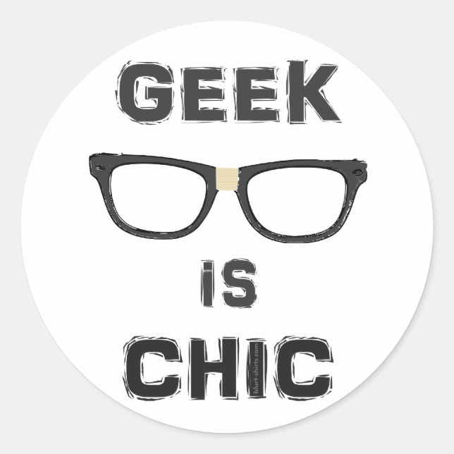 Pegatina Redonda Geek es Moda (Anverso)
