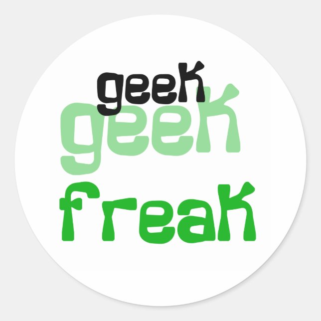 Pegatina Redonda Geek Freak (Anverso)