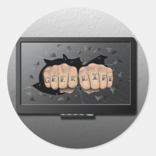 Pegatina Redonda Geek Life