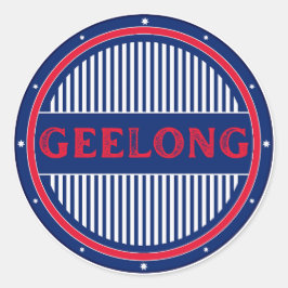 Pegatina Redonda Geelong City Pride Emblem – Australian Identity