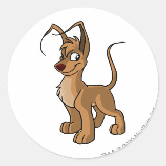 Pegatina Redonda Gelert Brown