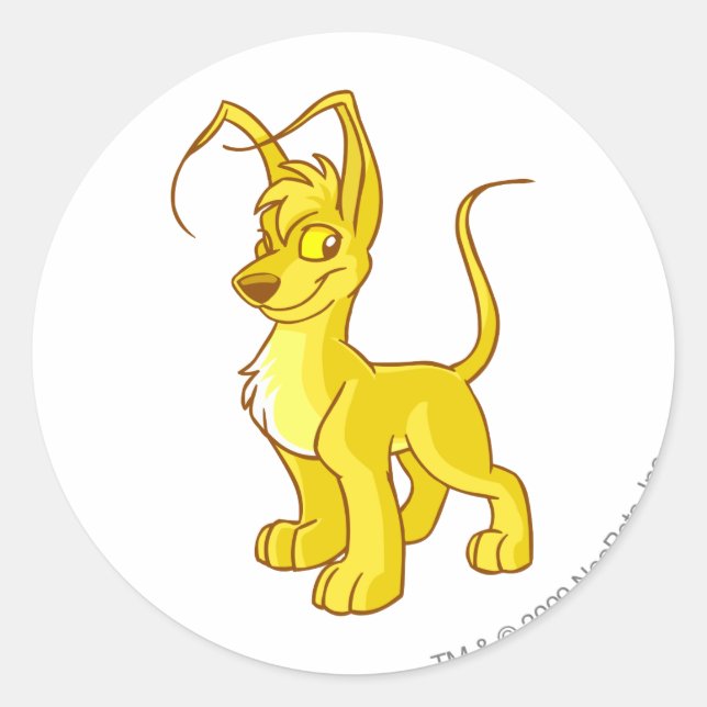 Pegatina Redonda Gelert Gold (Anverso)