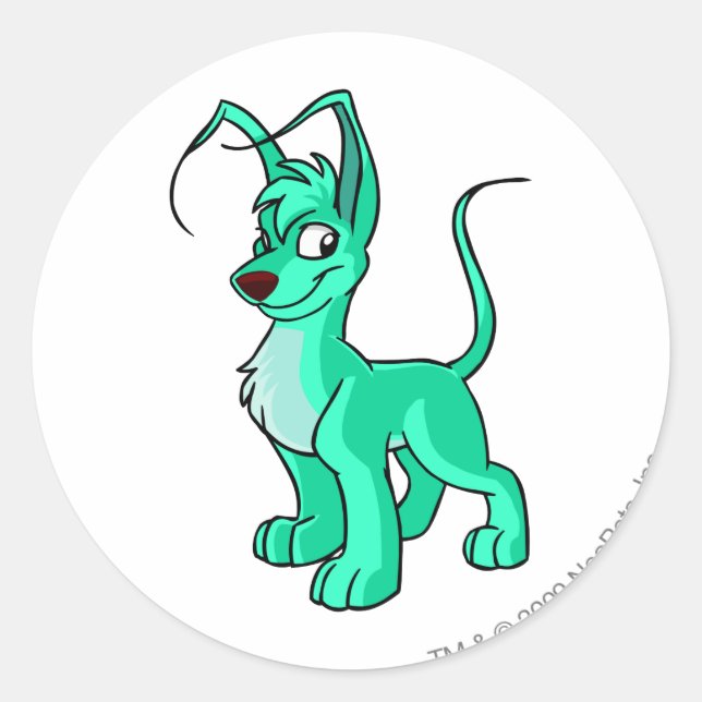 Pegatina Redonda Gelert Green (Anverso)