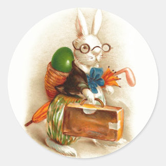 Pegatina Redonda Gelukkig Paaschfeest Pascua Vintage holandesa