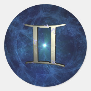 Pegatina Redonda Gemini